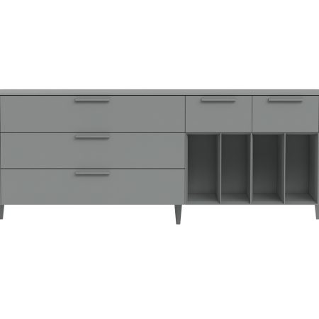 Тумба Type 5 ящиков 4 полки ширина 200 см (серый)