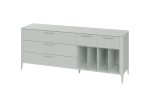 Тумба Type 5 ящиков 4 полки ширина 200 см (светло-серый) — изображение 2