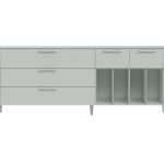 Тумба Type 5 ящиков 4 полки ширина 200 см (светло-серый)