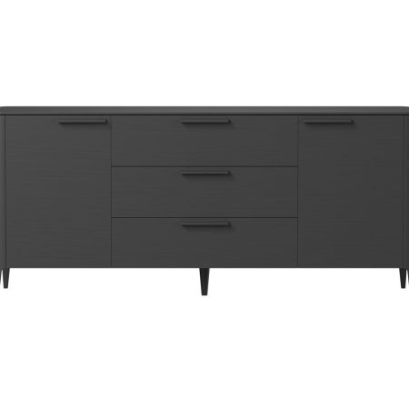 Тумба Type oak 2 двери 3 ящика (черный)