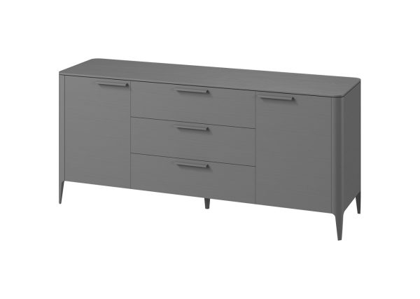 Тумба Type oak 2 двери 3 ящика (серый) — изображение 2