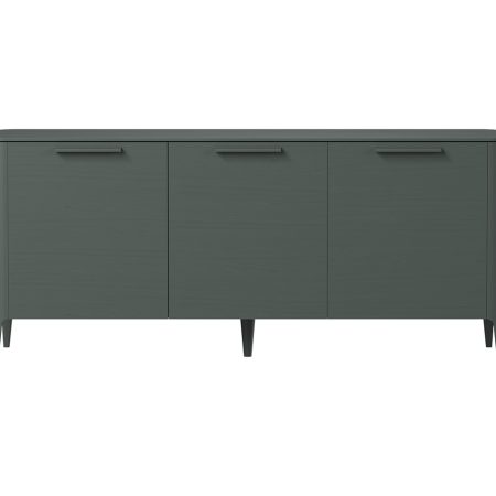 Тумба Type oak 3 двери ширина 160 см (темно-серый)