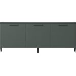 Тумба Type oak 3 двери ширина 180 см (темно-серый)