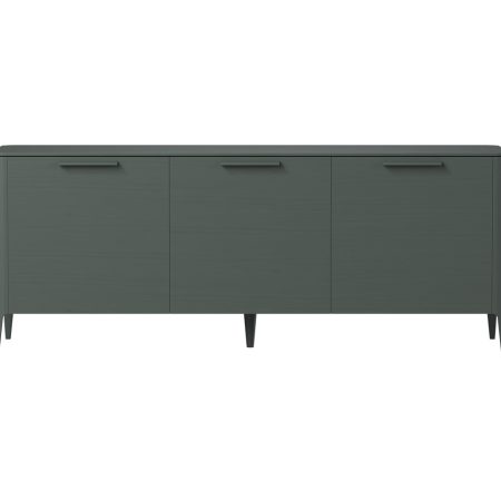 Тумба Type oak 3 двери ширина 180 см (темно-серый)