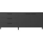 Тумба Type oak 3 ящика 2 двери L (черный)