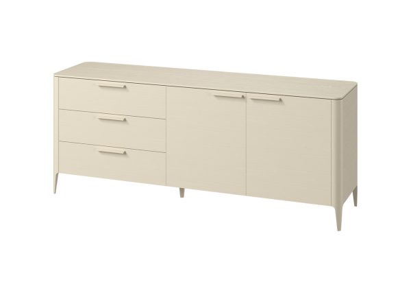 Тумба Type oak 3 ящика 2 двери L (молочный) — изображение 2