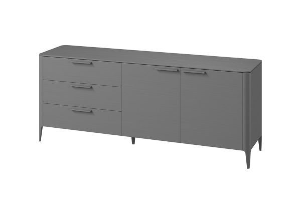 Тумба Type oak 3 ящика 2 двери L (серый) — изображение 2