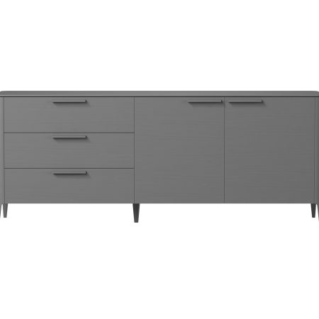 Тумба Type oak 3 ящика 2 двери L (серый)