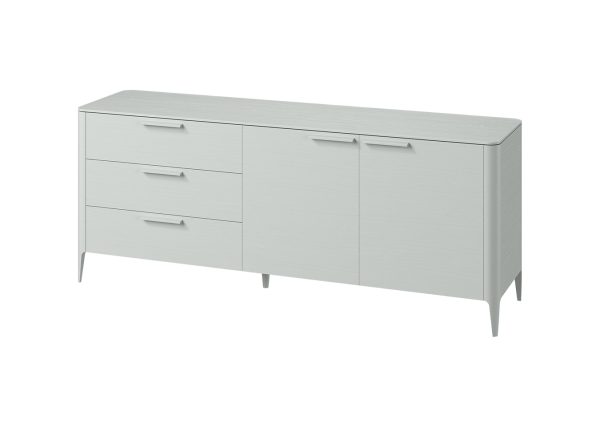 Тумба Type oak 3 ящика 2 двери L (светло-серый) — изображение 2