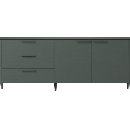 Тумба Type oak 3 ящика 2 двери L (темно-серый)