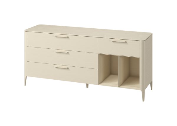 Тумба Type oak 4 ящика 2 полки ширина 180 см (молочный) — изображение 2