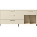 Тумба Type oak 4 ящика 2 полки ширина 180 см (молочный)