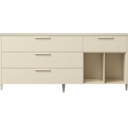 Тумба Type oak 4 ящика 2 полки ширина 180 см (молочный)