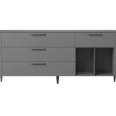 Тумба Type oak 4 ящика 2 полки ширина 180 см (серый)