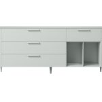 Тумба Type oak 4 ящика 2 полки ширина 180 см (светло-серый)