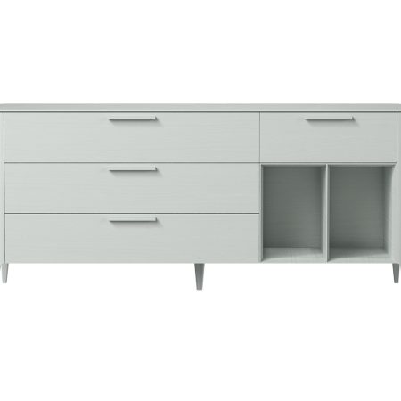 Тумба Type oak 4 ящика 2 полки ширина 180 см (светло-серый)