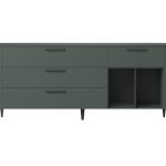 Тумба Type oak 4 ящика 2 полки ширина 180 см (темно-серый)