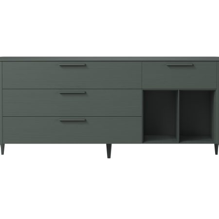 Тумба Type oak 4 ящика 2 полки ширина 180 см (темно-серый)