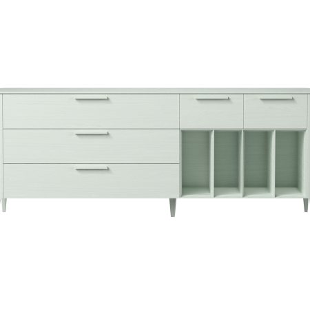 Тумба Type oak 5 ящиков 4 полки ширина 200 см (белый)