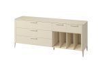 Тумба Type oak 5 ящиков 4 полки ширина 200 см (молочный) — изображение 2