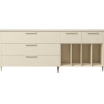 Тумба Type oak 5 ящиков 4 полки ширина 200 см (молочный)