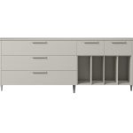 Тумба Type oak 5 ящиков 4 полки ширина 200 см (серо-бежевый)