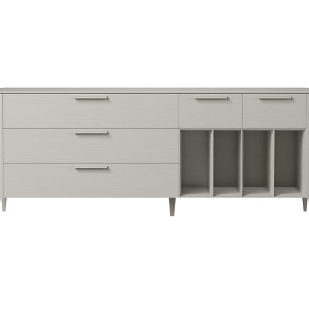 Тумба Type oak 5 ящиков 4 полки ширина 200 см (серо-бежевый)