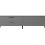 Тумба Type oak под ТВ 2 ящика откидная дверь (cерый)