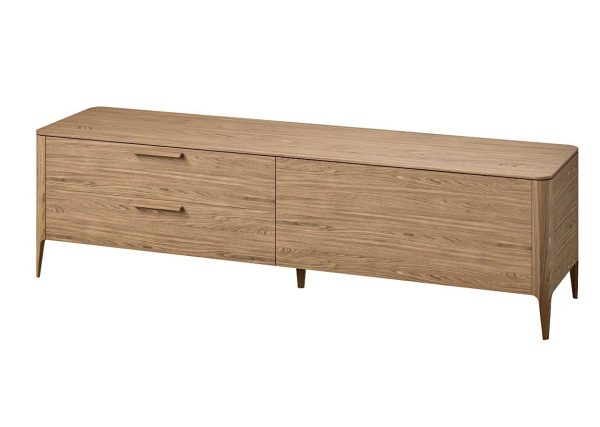 Тумба Type oak под ТВ 2 ящика откидная дверь (натуральный дуб) — изображение 2