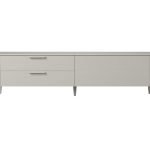 Тумба Type oak под ТВ 2 ящика откидная дверь (серо-бежевый)