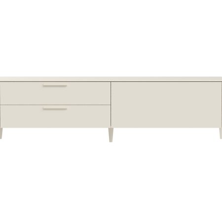 Тумба Type под ТВ 2 ящика откидная дверь (молочный)