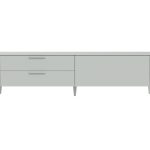 Тумба Type под ТВ 2 ящика откидная дверь (светло-серый)