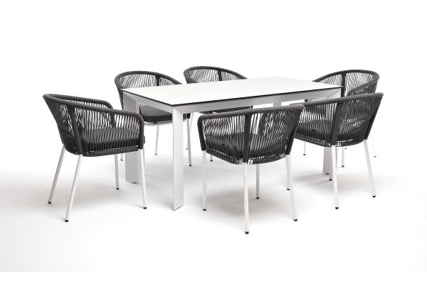 "Венето" обеденная группа на 6 персон со стульями "Марсель"