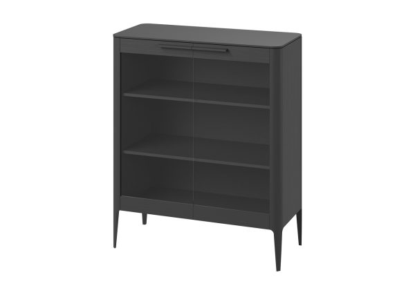 Витрина Type oak стеклянная высота 120 см (черный) — изображение 2