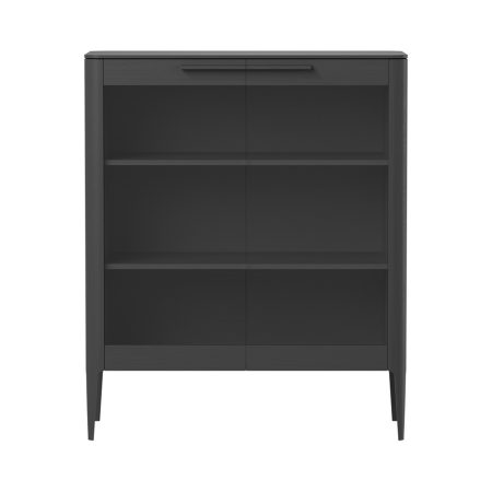 Витрина Type oak стеклянная высота 120 см (черный)