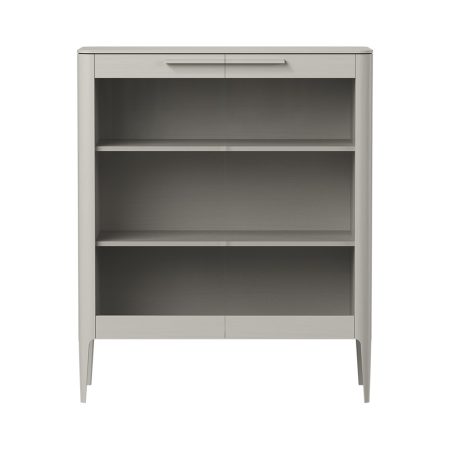 Витрина Type oak стеклянная высота 120 см (серо-бежевый)