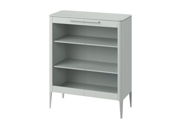 Витрина Type oak стеклянная высота 120 см (светло-серый) — изображение 2