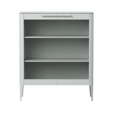 Витрина Type oak стеклянная высота 120 см (светло-серый)