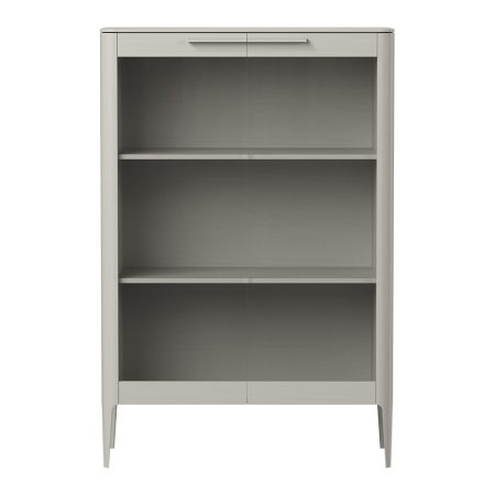 Витрина Type oak стеклянная высота 150 см (серо-бежевый)