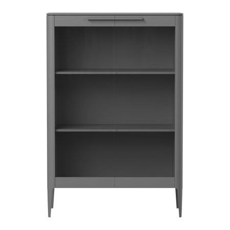 Витрина Type oak стеклянная высота 150 см (серый)