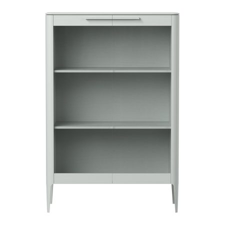 Витрина Type oak стеклянная высота 150 см (светло-серый)