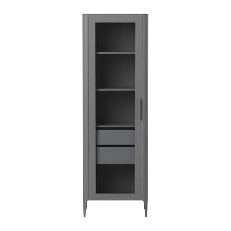 Витрина Type oak стеклянная высота 200 см L (серый)