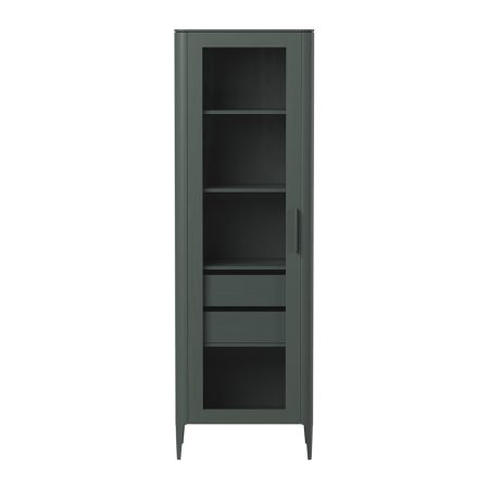 Витрина Type oak стеклянная высота 200 см L (темно-серый)