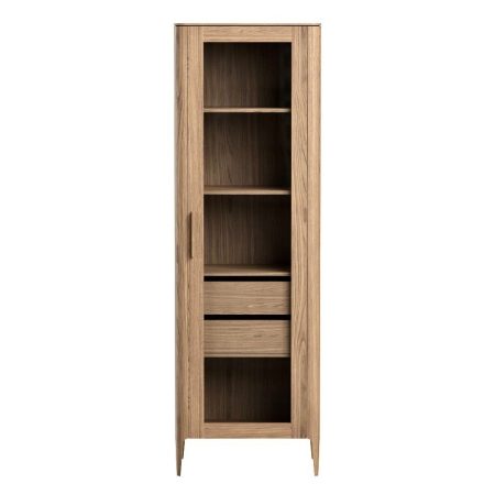 Витрина Type oak стеклянная высота 200 см R (натуральный дуб)