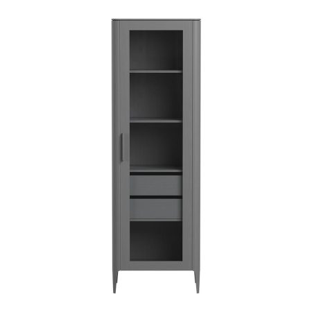 Витрина Type oak стеклянная высота 200 см R (серый)