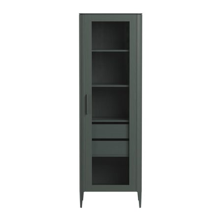 Витрина Type oak стеклянная высота 200 см R (темно-серый)