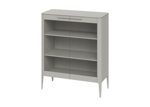 Витрина Type стеклянная высота 120 см (серо-бежевый) — изображение 2