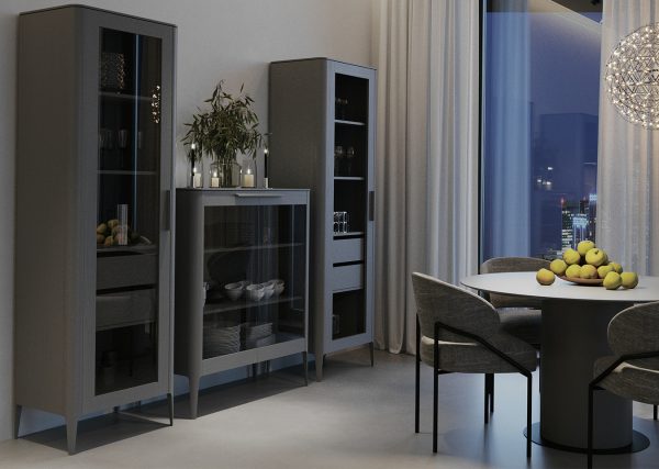 Витрина Type стеклянная высота 120 см (темно-серый) — изображение 4