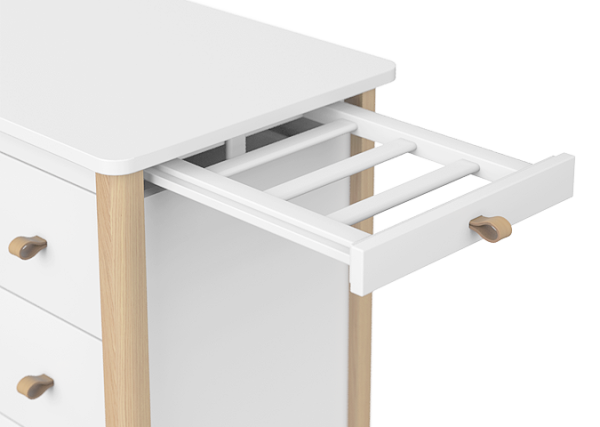 Выдвижная вешалка для комода Classic 3 ящика (белый)