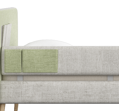 Защитный бортик Soft (бежевый/зеленый)